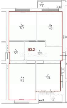 3-к квартира, вторичка, 83м2, 10/10 этаж