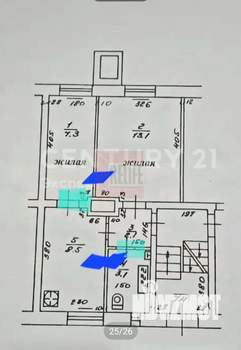 2-к квартира, вторичка, 34м2, 1/3 этаж