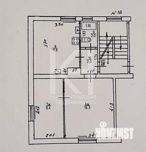 2-к квартира, вторичка, 39м2, 2/2 этаж