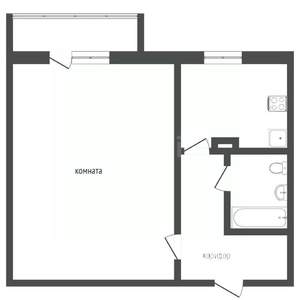 1-к квартира, вторичка, 55м2, 5/5 этаж