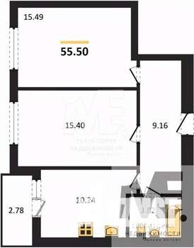 2-к квартира, вторичка, 56м2, 3/9 этаж