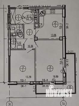 2-к квартира, вторичка, 62м2, 4/9 этаж