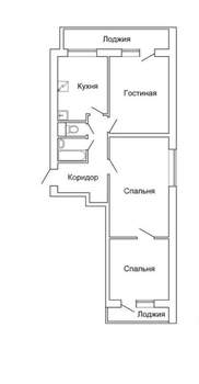 3-к квартира, вторичка, 65м2, 2/5 этаж