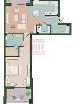1-к квартира, вторичка, 85м2, 8/8 этаж