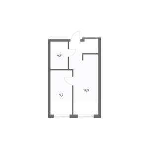 1-к квартира, вторичка, 34м2, 2/8 этаж