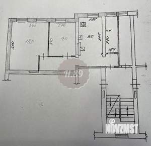 2-к квартира, вторичка, 50м2, 2/4 этаж
