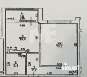 1-к квартира, вторичка, 41м2, 8/9 этаж