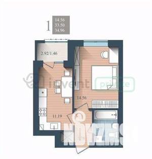 1-к квартира, вторичка, 34м2, 3/4 этаж