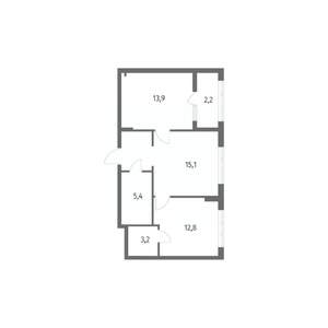 2-к квартира, вторичка, 57м2, 8/8 этаж