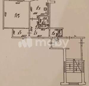 1-к квартира, вторичка, 42м2, 6/6 этаж