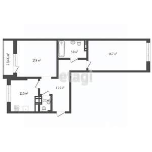 2-к квартира, вторичка, 71м2, 8/9 этаж