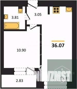 1-к квартира, вторичка, 36м2, 2/9 этаж