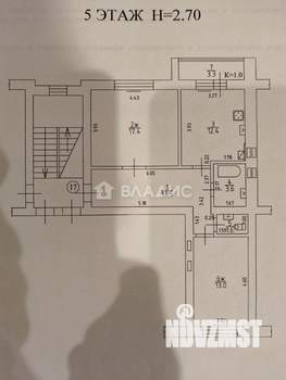 2-к квартира, вторичка, 62м2, 5/5 этаж