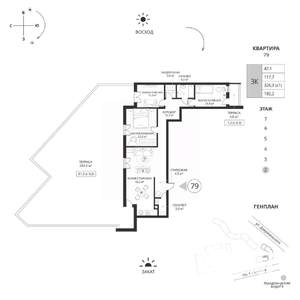 3-к квартира, вторичка, 180м2, 2/7 этаж