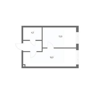 1-к квартира, вторичка, 38м2, 2/8 этаж