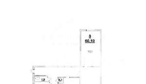 3-к квартира, вторичка, 60м2, 5/5 этаж