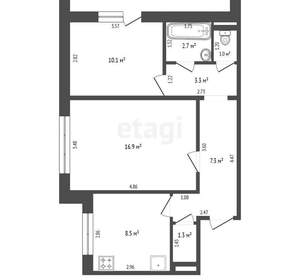 2-к квартира, вторичка, 51м2, 9/10 этаж