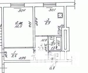 1-к квартира, вторичка, 31м2, 1/5 этаж