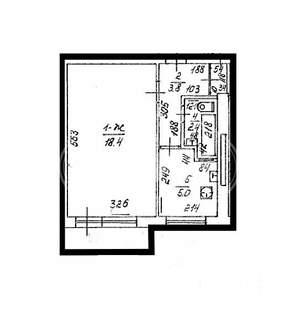 1-к квартира, вторичка, 31м2, 2/5 этаж