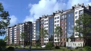 2-к квартира, строящийся дом, 65м2, 6/9 этаж
