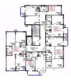 2-к квартира, строящийся дом, 56м2, 9/9 этаж