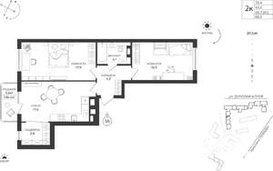 2-к квартира, вторичка, 65м2, 4/9 этаж