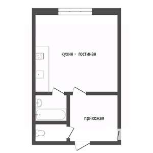 Студия квартира, вторичка, 14м2, 1/8 этаж