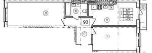 2-к квартира, строящийся дом, 66м2, 5/9 этаж