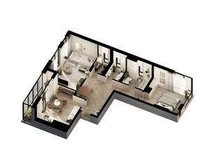 2-к квартира, вторичка, 106м2, 7/7 этаж