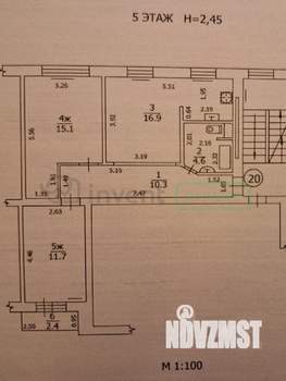 3-к квартира, вторичка, 59м2, 5/9 этаж
