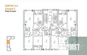 2-к квартира, вторичка, 56м2, 9/9 этаж