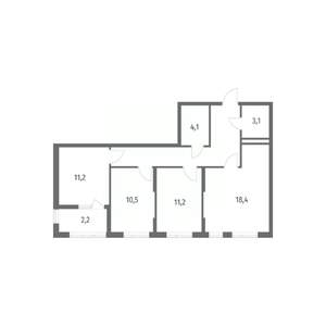 3-к квартира, вторичка, 75м2, 2/8 этаж