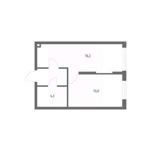 1-к квартира, вторичка, 37м2, 3/8 этаж