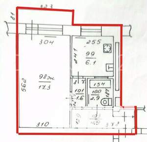 1-к квартира, вторичка, 33м2, 2/5 этаж