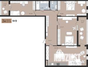 3-к квартира, вторичка, 128м2, 2/9 этаж