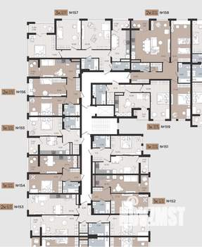 2-к квартира, строящийся дом, 78м2, 7/10 этаж