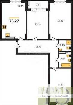3-к квартира, вторичка, 78м2, 5/9 этаж