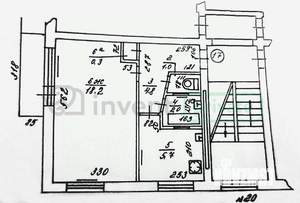 1-к квартира, вторичка, 32м2, 5/5 этаж