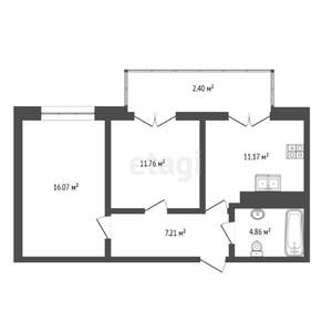 2-к квартира, вторичка, 54м2, 5/10 этаж