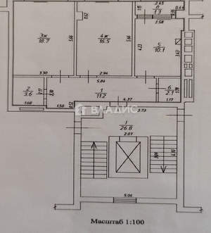 2-к квартира, вторичка, 62м2, 3/8 этаж