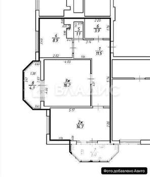 2-к квартира, вторичка, 57м2, 8/9 этаж