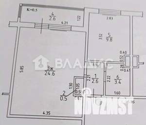 1-к квартира, вторичка, 41м2, 4/8 этаж
