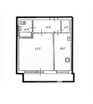 1-к квартира, вторичка, 36м2, 5/5 этаж