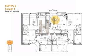 1-к квартира, вторичка, 37м2, 6/8 этаж