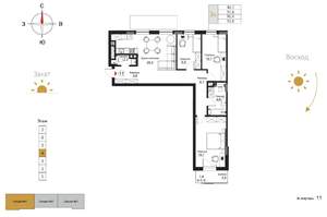 3-к квартира, строящийся дом, 93м2, 4/7 этаж