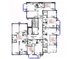 3-к квартира, строящийся дом, 75м2, 4/9 этаж