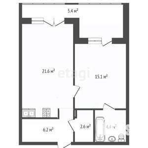 1-к квартира, вторичка, 60м2, 2/14 этаж