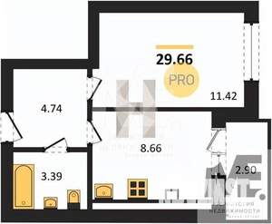 1-к квартира, вторичка, 30м2, 5/9 этаж