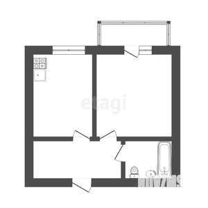 1-к квартира, вторичка, 41м2, 7/9 этаж