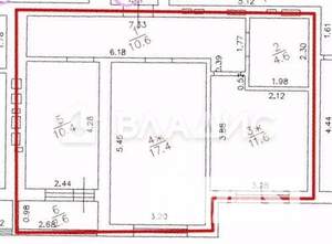 2-к квартира, вторичка, 55м2, 3/8 этаж